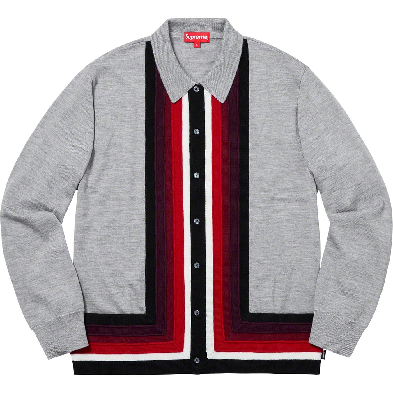 Corner Stripe Polo Sweater view 4